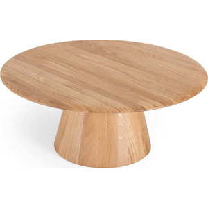 Kulatý konferenční stolek z dubového dřeva v přírodní barvě ø 80 cm Mushroom – Gazzda obraz