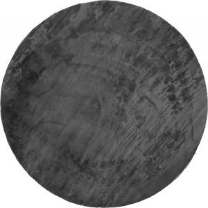 Antracitový pratelný kulatý koberec ø 100 cm Pelush Anthracite – Mila Home obraz