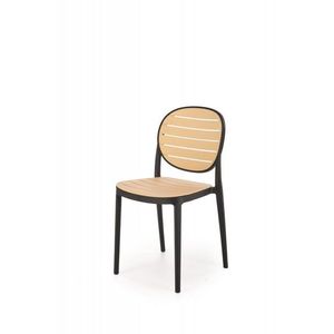 Stohovatelná židle K529 Černá / přírodní, Stohovatelná židle K529 Černá / přírodní obraz