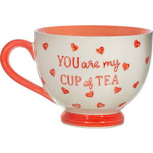 Červeno-bílý keramický hrnek 400 ml You are My Cup of Tea – Sass & Belle obraz