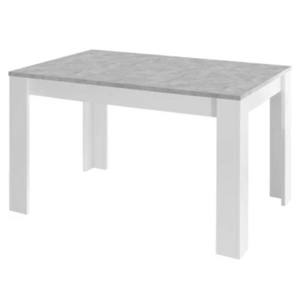 Jídelní stůl BASIC 3 bílá lesk/beton obraz