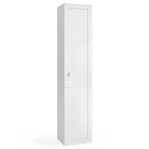 Vysoká koupelnová skříňka BASIC 17 bílá lesklá obraz