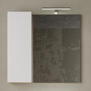 Zrcadlová skříňka HAMBURG bílá lesklá/dub cadiz obraz