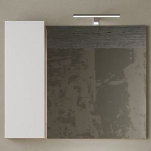 Zrcadlová skříňka HAMBURG 2 bílá lesklá/dub cadiz obraz