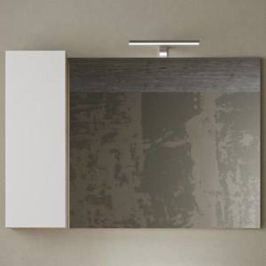 Zrcadlová skříňka HAMBURG 3 bílá lesklá/dub cadiz obraz
