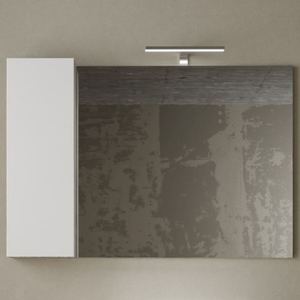 Zrcadlová skříňka HAMBURG 3 beton/bílá lesklá obraz
