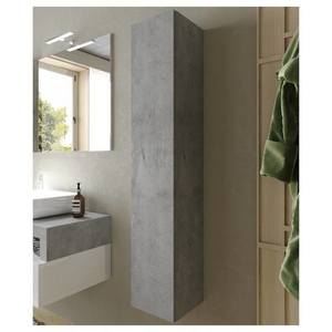 Nástěnná vysoká koupelnová skříňka HAMBURG beton obraz