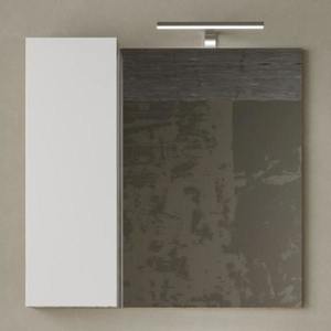 Zrcadlová skříňka HAMBURG beton/bílá lesklá obraz
