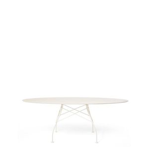 Venkovní stůl GLOSSY OVAL, více variant - Kartell Barva: Bílá/bílá obraz