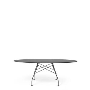 Venkovní stůl GLOSSY OVAL, více variant - Kartell Barva: Černá/černá obraz