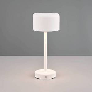 Reality Leuchten Nabíjecí stolní lampa Jeff LED, matně bílá, výška 30 cm, kovová obraz
