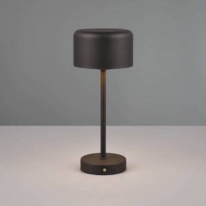 Reality Leuchten Nabíjecí stolní lampa Jeff LED, matně černá, výška 30 cm, kovová obraz