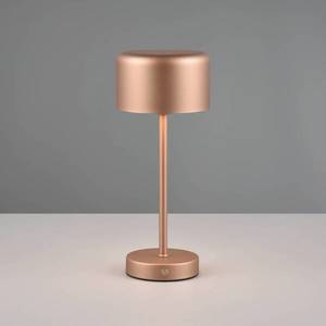 Reality Leuchten Nabíjecí stolní lampa Jeff LED, káva, výška 30 cm, kov obraz