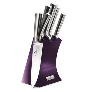 Berlinger Haus Sada nožů ve stojanu 6 ks nerez Royal Purple Metallic Line obraz