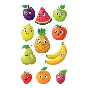 3D Samolepky Fruits, 8 x 14 cm obraz
