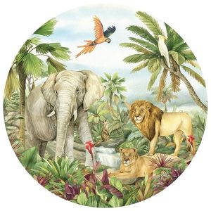 Kruhová fototapeta Jungle 125 x 125 cm, 2 díly obraz