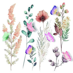 Samolepící dekorace Vector Graphics Florals, 42, 5 x 65 cm obraz