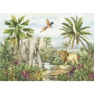 Dětská fototapeta Colourful Jungle 252 x 182 cm, 4 díly obraz