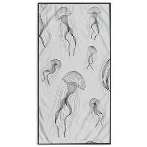 DecoKing Plážová osuška Jellyfish, 90 x 180 cm obraz