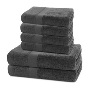 DecoKing Sada ručníků a osušek Marina charcoal, 4 ks 50 x 100 cm, 2 ks 70 x 140 cm obraz