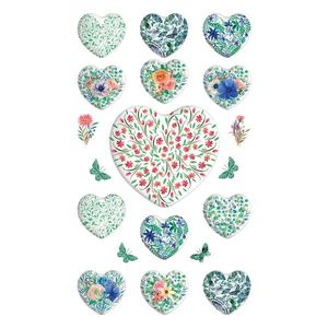 3D Samolepky Hearts, 8 x 14 cm obraz