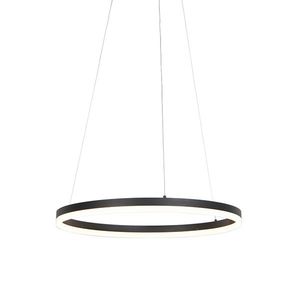 Designové kruhové závěsné svítidlo černé 60cm včetně LED a stmívače - Anello obraz