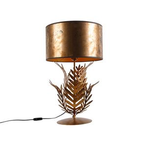 Vintage stolní lampa zlatá s bronzovým odstínem - Botanica obraz