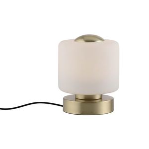 Mosazná stolní lampa včetně LED 3-stupňově stmívatelná dotykově - Mirko obraz