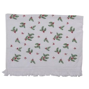 Kuchyňský froté ručník s cesmínou Holly Christmas - 40*66 cm CTHCH2 obraz