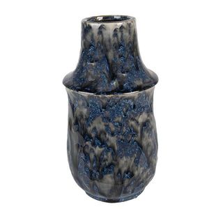Modrá keramická váza Blue Dotty M - Ø 13*25 cm 6CE1571M obraz
