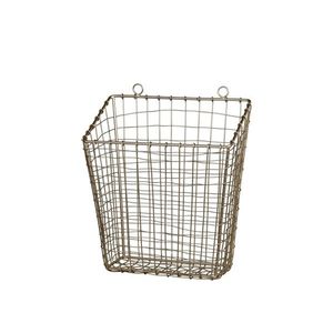 Mosazný antik kovový košík Fil de fer Basket - 28*16*33 cm 64085013 obraz