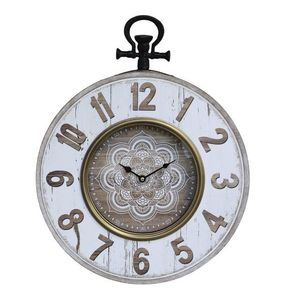 Přírodně - krémové nástěnné hodiny Mandala – 40*7*50 cm / 1*AA 22036119 obraz