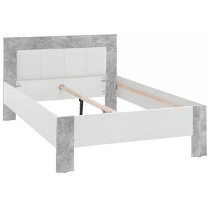 Kasvo SOFIA postel 140cm včetně matrace beton / bílá obraz