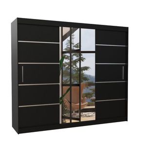 ArtAdrk Šatní skříň SALTO | černá 250 cm obraz