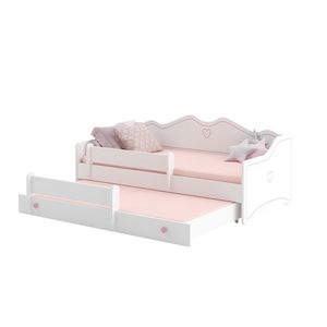 ArtAdrk Dětská postel s přistýlkou ​​EMKA II | bílá/růžová obraz