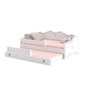 ArtAdrk Dětská postel s přistýlkou ​​EMKA II | bílá/šedá obraz