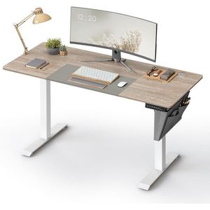 SONGMICS Elektricky nastavitelný psací stůl Redikt 140 cm bílý/šedý obraz