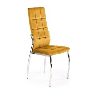 HALMAR Jídelní židle K416 hořčicová/stříbrná obraz