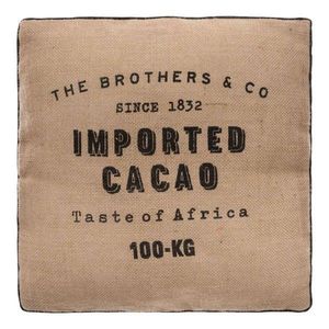 DekorStyle Jutový sedák Cacao obraz