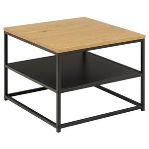 Actona Konferenční stolek Gilla 55x55 cm divoký dub/černý obraz