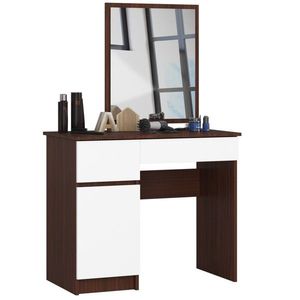 Ak furniture Kosmetický stolek se zrcadlem P-2/SL wenge / bílý levý obraz