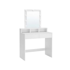 SONGMICS Kosmetický toaletní stolek Velisa 145 cm bílý obraz