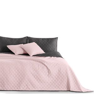 Oboustranný přehoz na postel DecoKing Axel růžový/uhlový, velikost 170x210 obraz