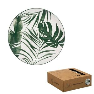 DekorStyle Sada 6 dezertních talířů I Gourmet 19 cm zelená obraz