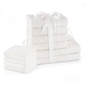 Sada bavlněných ručníků AmeliaHome AMARI 2+4+4 ks bílá, velikost 2*70x140+4*50x100+4*30x50 obraz