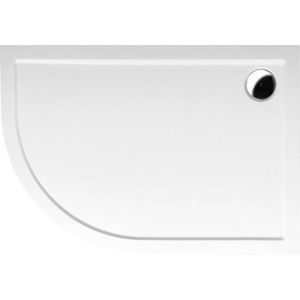 POLYSAN RENA R sprchová vanička z litého mramoru, čtvrtkruh 120x90cm, R550, pravá, bílá 65611 obraz