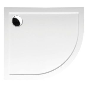 POLYSAN RENA L sprchová vanička z litého mramoru, čtvrtkruh 90x80cm, R550, levá, bílá 72890 obraz