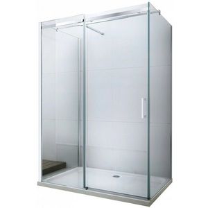 MEXEN/S OMEGA sprchový kout 3-stěnný 100x90, transparent, chrom 825-100-090-01-00-3S obraz