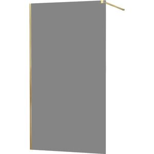 MEXEN/S KIOTO Sprchová zástěna WALK-IN 110x200 cm 8 mm, zlatá, kouřové sklo 800-110-101-50-40 obraz