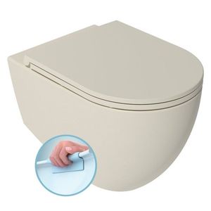 ISVEA INFINITY závěsná WC mísa, Rimless, 36, 5x53cm, ivory 10NF02001-2K obraz